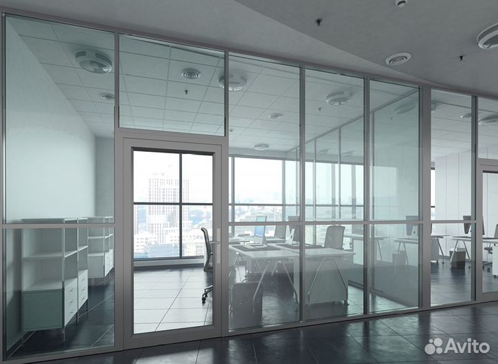 Противопожарные алюминиевые перегородки