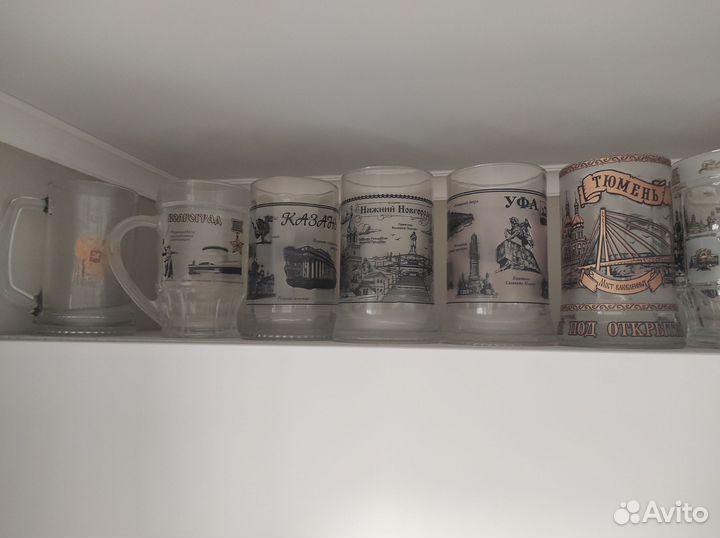 Стеклянные пивные кружки