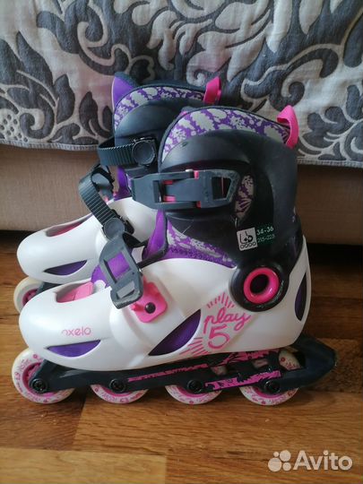 Роликовые коньки детские Декатлон Oxelo р.34-36