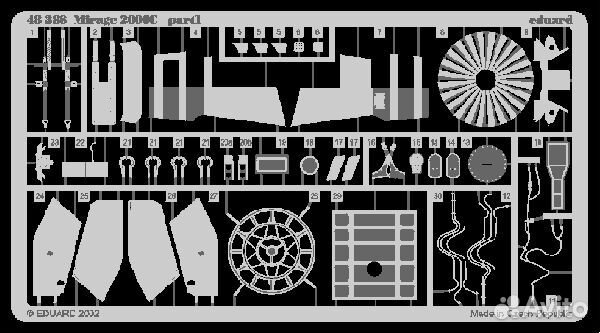 1/48 Mirage 2000C Eduard 48386 Exterior (травло)