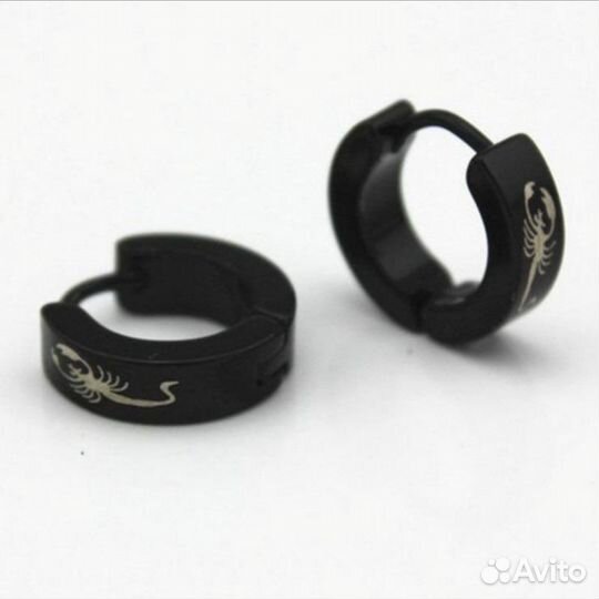 Серьга кольцо скорпион