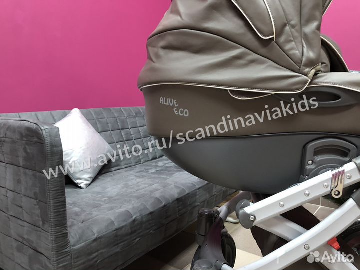 Детская коляска Tako 2 в 1 в шоколадной коже