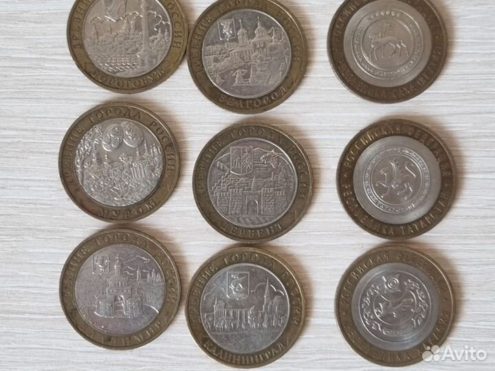 Коллекционные юбилейные монеты биметалл 2000-2015г