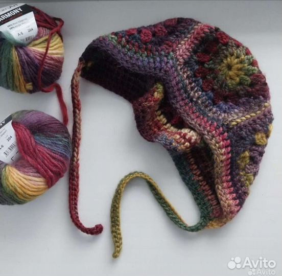 Чепчик кроше(бабушкин квадрат)