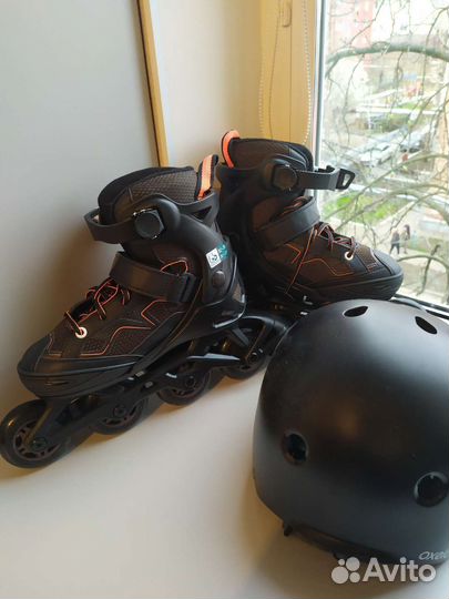 Ролики детские раздвижные Oxelo и защита Oxelo