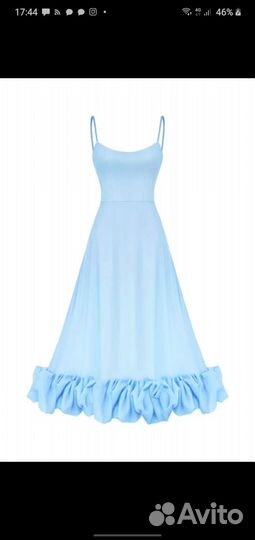 Голубое платье