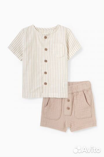 Муслиновый костюм для новорожденного