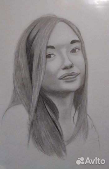 Портрет по фото карандашом
