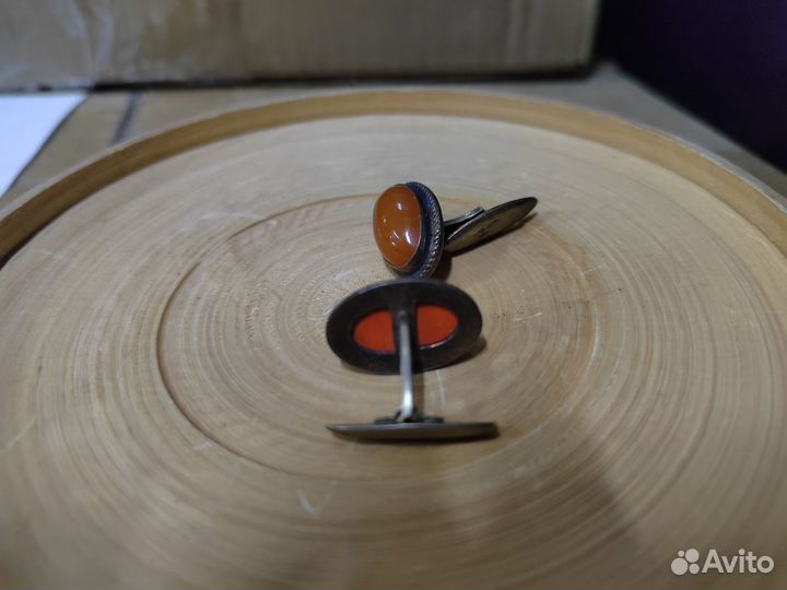 Янтарь Запонки Винтаж СССР