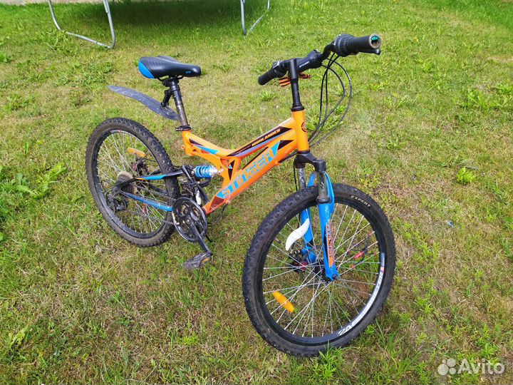 Велосипед горный подростковый двухподвесный 24 бу