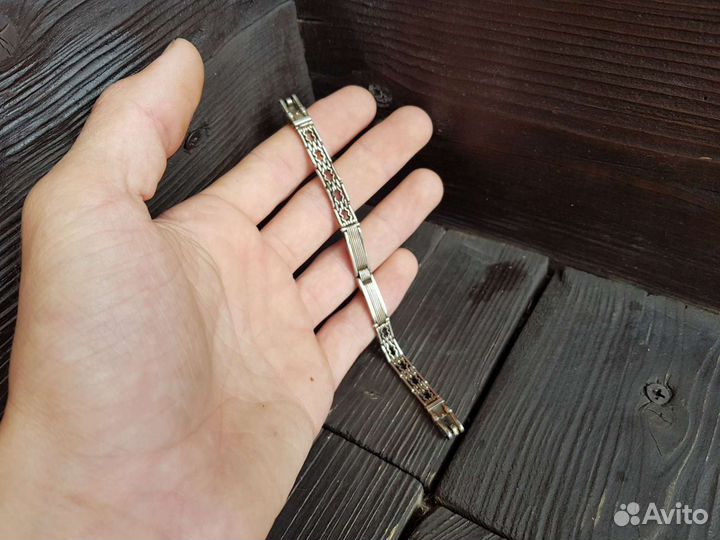 Браслет для часов 875 проба серебро