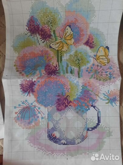 Остатки от набора для вышивки крестом