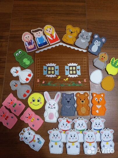 Пальчиковый театр из фетра на 6 сказок