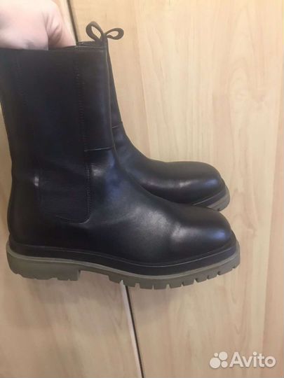 Кожаные ботинки 40