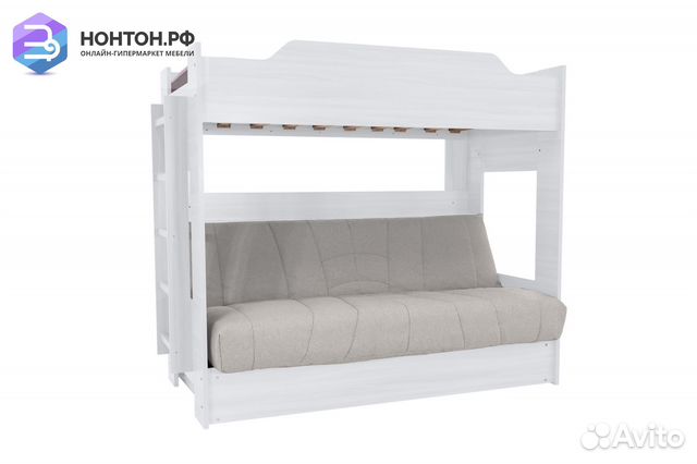 Двухъярусная кровать с диван-кроватью жаккард свет