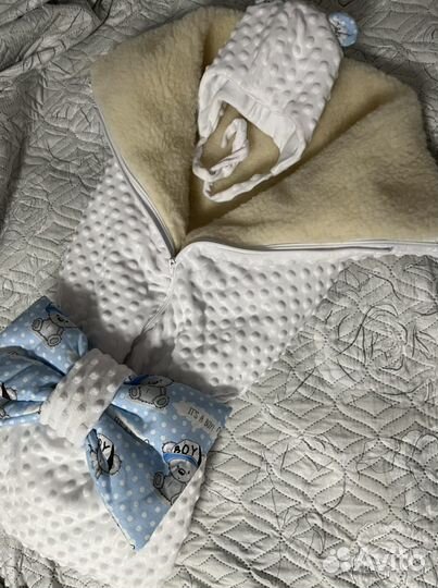 Конверт-одеяло на выписку для мальчика