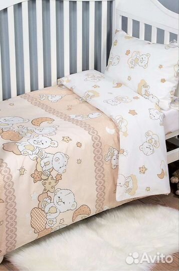 Ясельное постельное белье в детскую кроватку