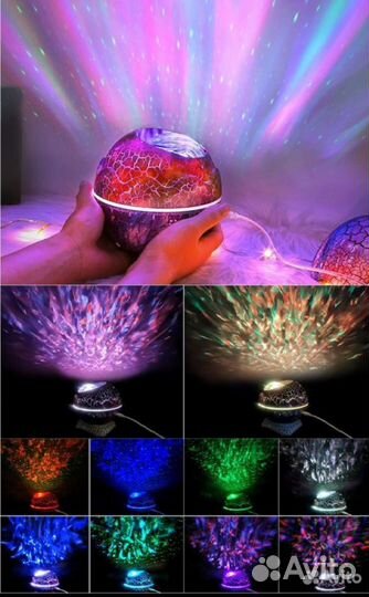 Музыкальный ночник проектор 