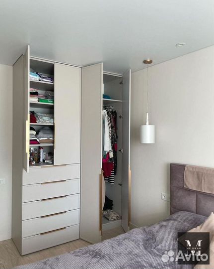 Шкаф распашной с фрезеровкой