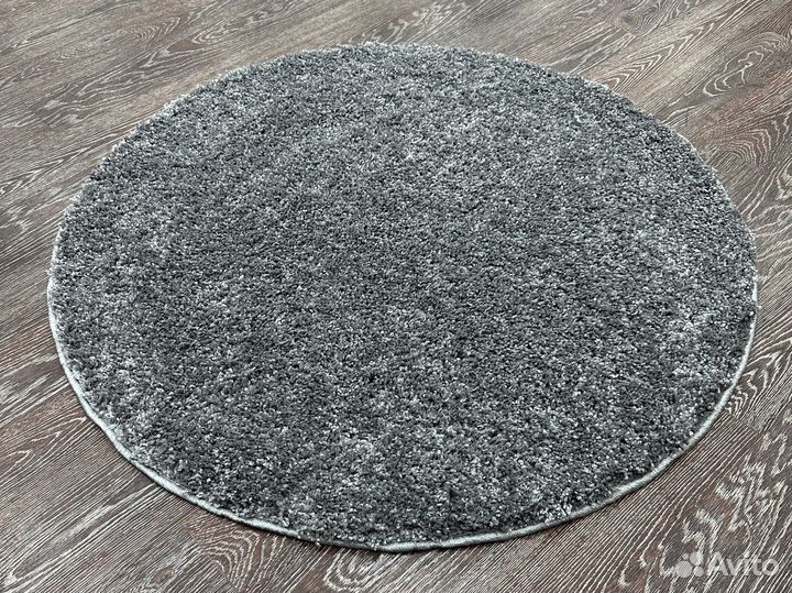 Ковер 1х1 серый, круг