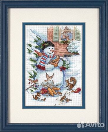 Набор для вышивания Dimensions Снеговик и друзья