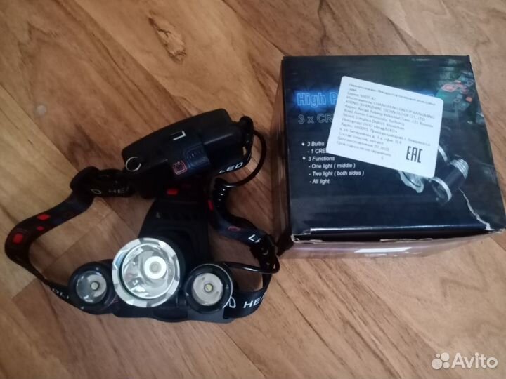 Налобный аккумуляторный фонарь