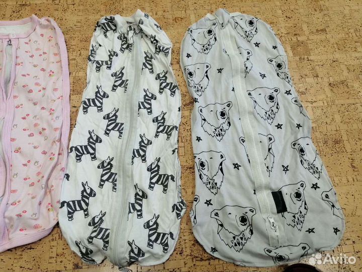 Пелёнки кокон на молнии, слюнявчики, постель