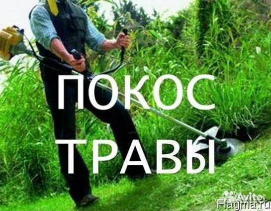 Покос травы, кустарника