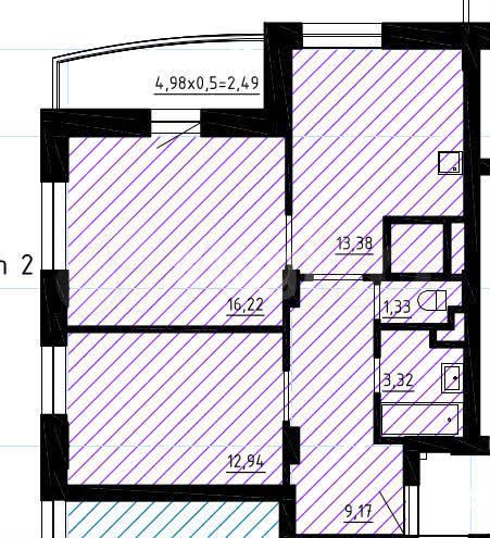 2-к. квартира, 58,9 м², 22/26 эт.