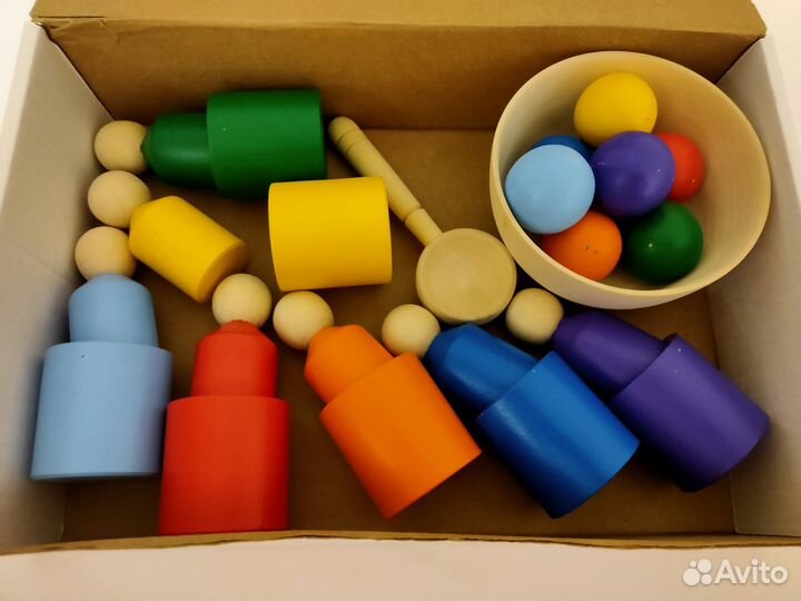 Деревянные развивающие игрушки для малышей