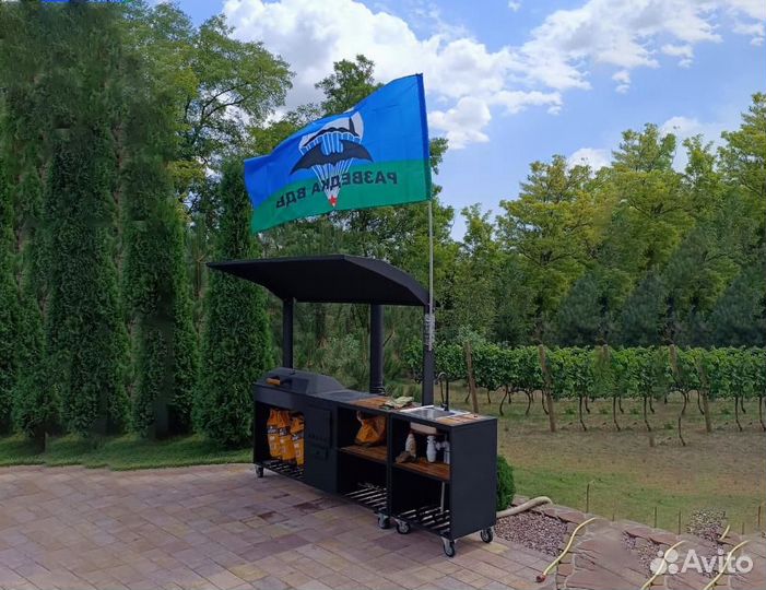 Мангал с крышей