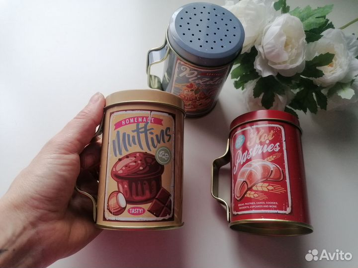 Набор баночек для специй в ретро стиле