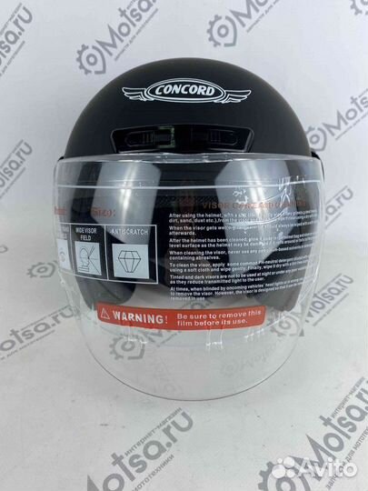 Шлем concord XZH03 чёрный матовый одноцветный S, M