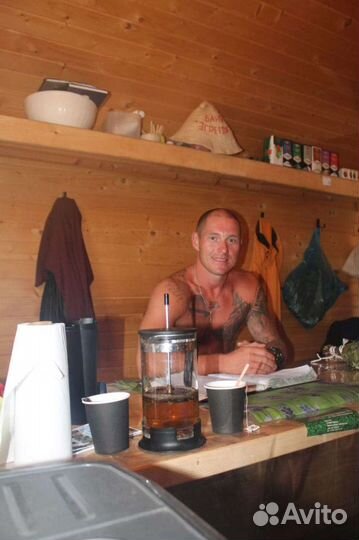 Русская морская баня на дровах