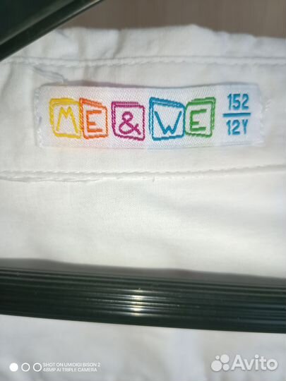 Рубашка с бабочкой Me&We 152 р-р