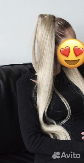 Хвост на резинке (нарощенные волосы)