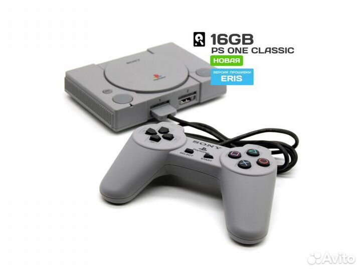 PlayStation Classic scph-1000R 1 геймпад 16Gb Eris
