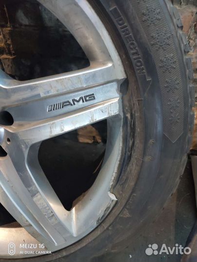 Диски литые AMG 5 спиц Mercedes Benz с резиной зим