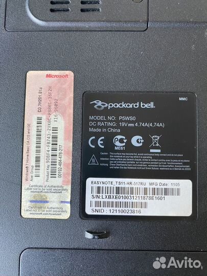 Ноутбук packard bell