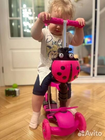 Самокат беговел 5 в 1 детский трехколесный