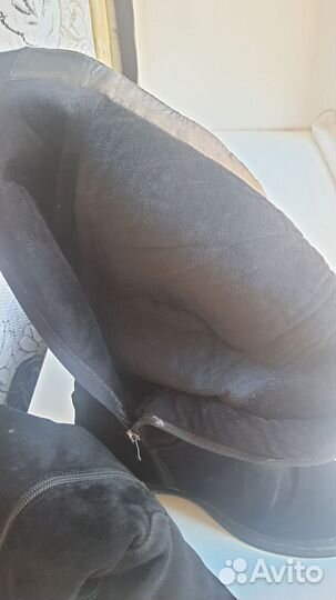 Сапоги женские замшевые