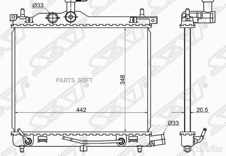 Радиатор hyundai i10 2009- HY0003-I10