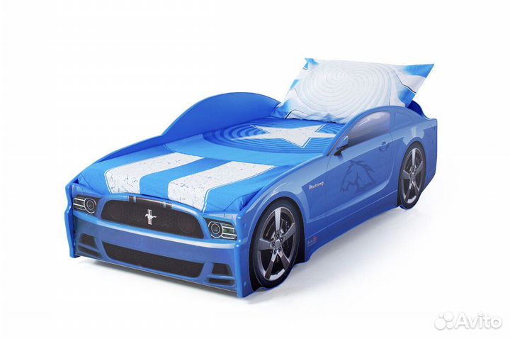 Кровать машина Мустанг синий 160*70 (новая)
