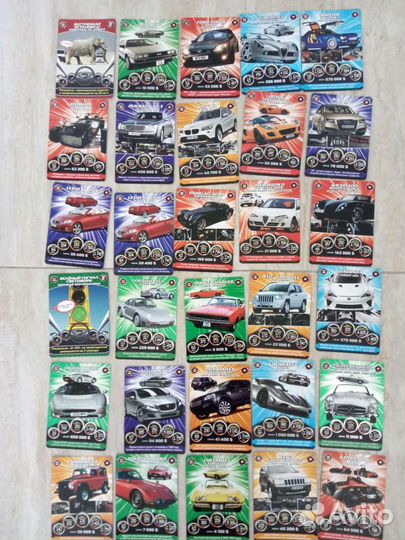 Продам карточки Супер гонки, Bkugan, Футболисты