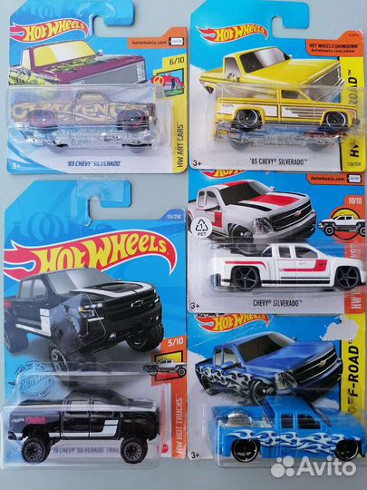 Hot Wheels Chevy Silverado - 5 штук