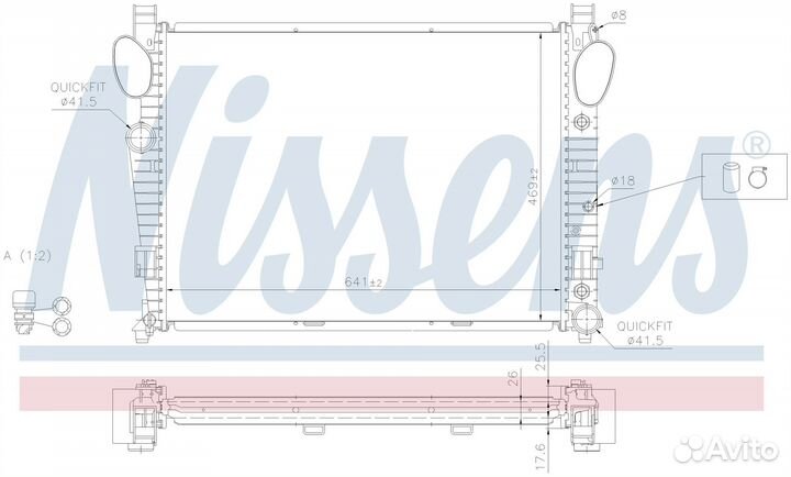 Радиатор охлаждения двс mercedes-benz S-series W22