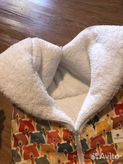 Конверт на выписку в коляску зимний, плед