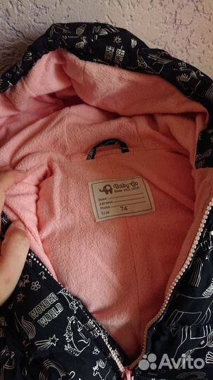 Зимний комбинезон для девочки 74