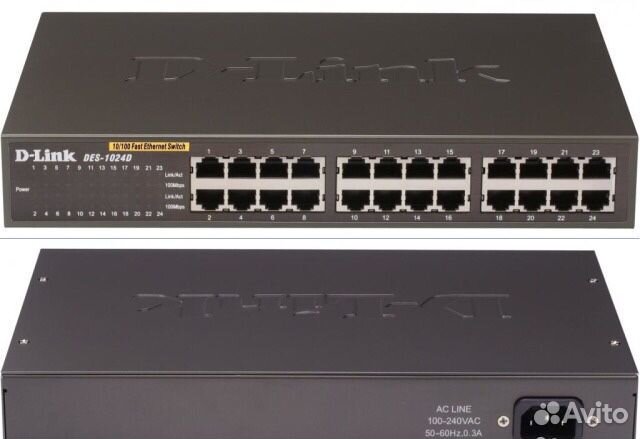 Коммутаторов D-link Des-1024А switch свич 8-24 пор
