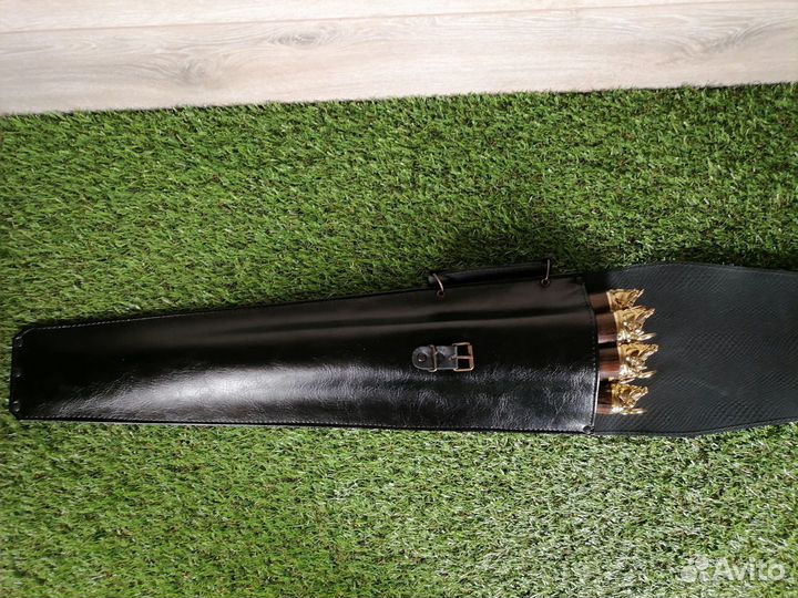 Шампуры объёмная рукоять Бык в чехле эко-кожа (стр